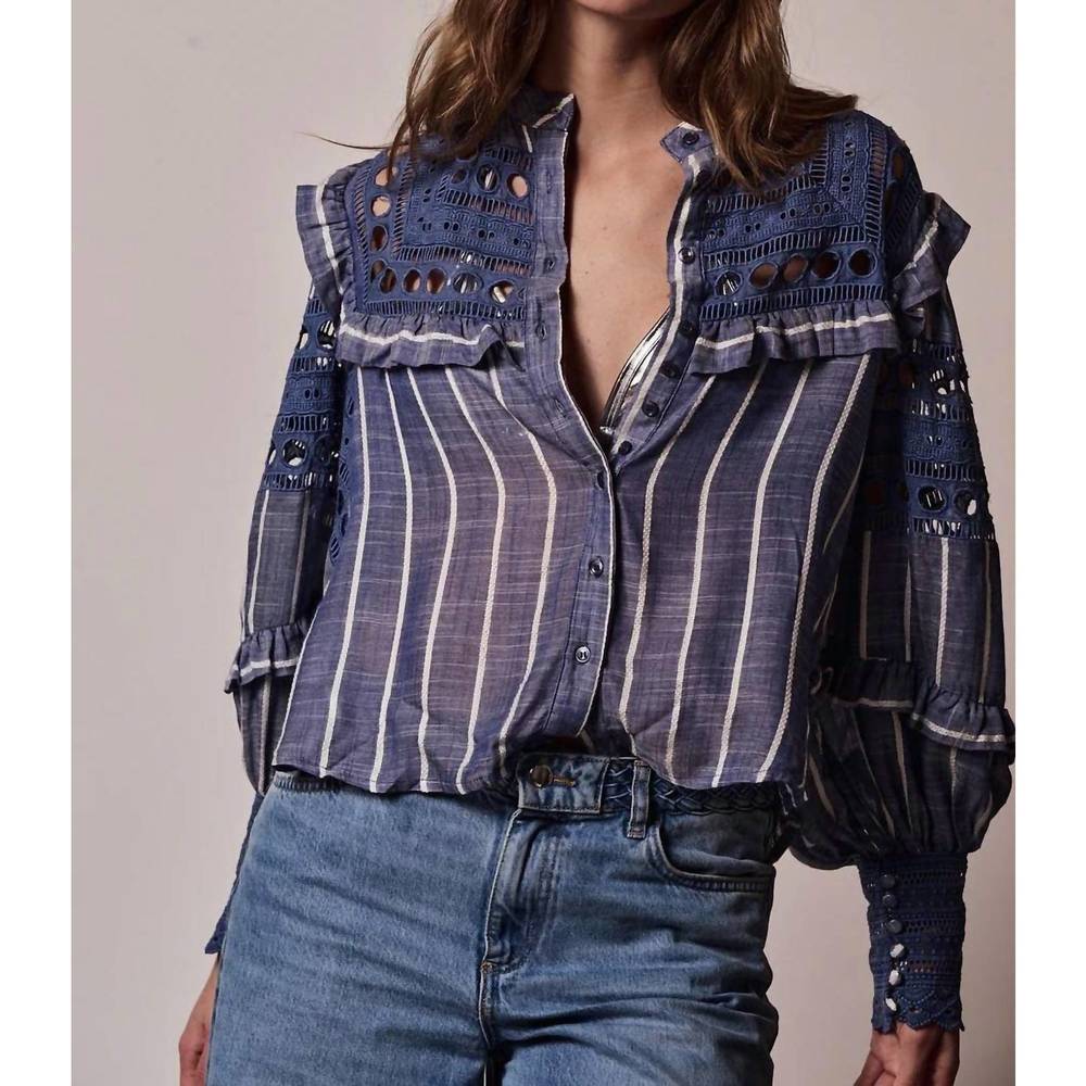 NEW THE SHIRT danielle shirt in chambray stripe